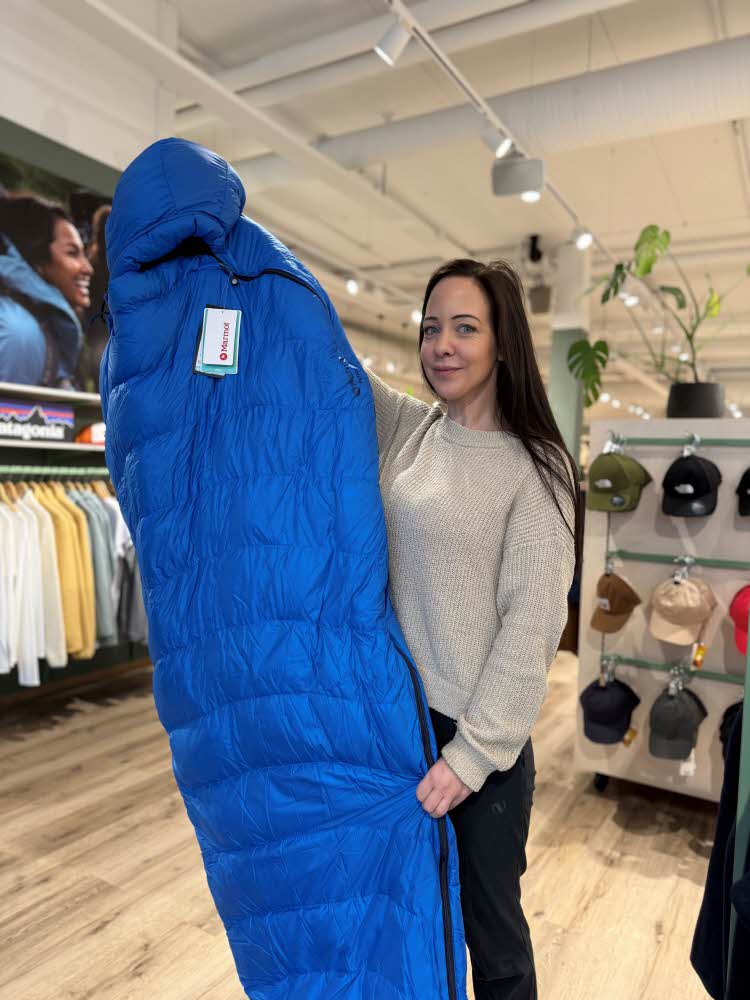 Blå sovepose fra naturkompaniet