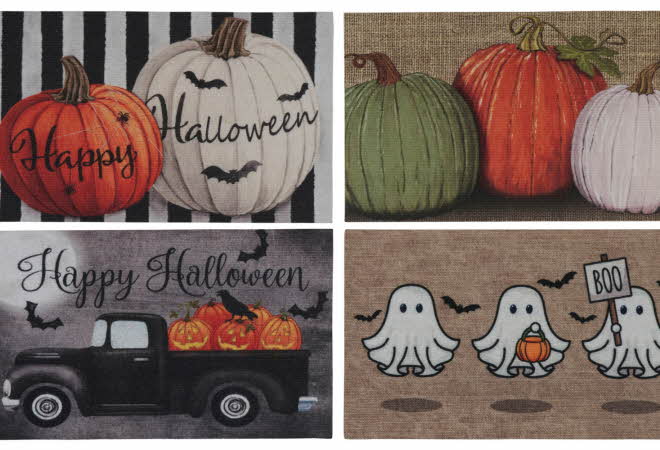bilde av halloween dørmatter