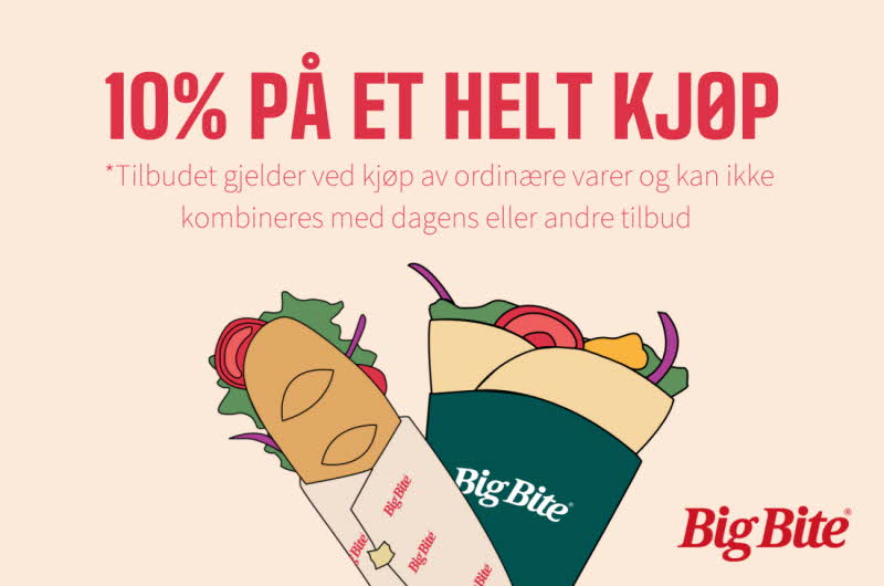 Tegning av baguett og wrap