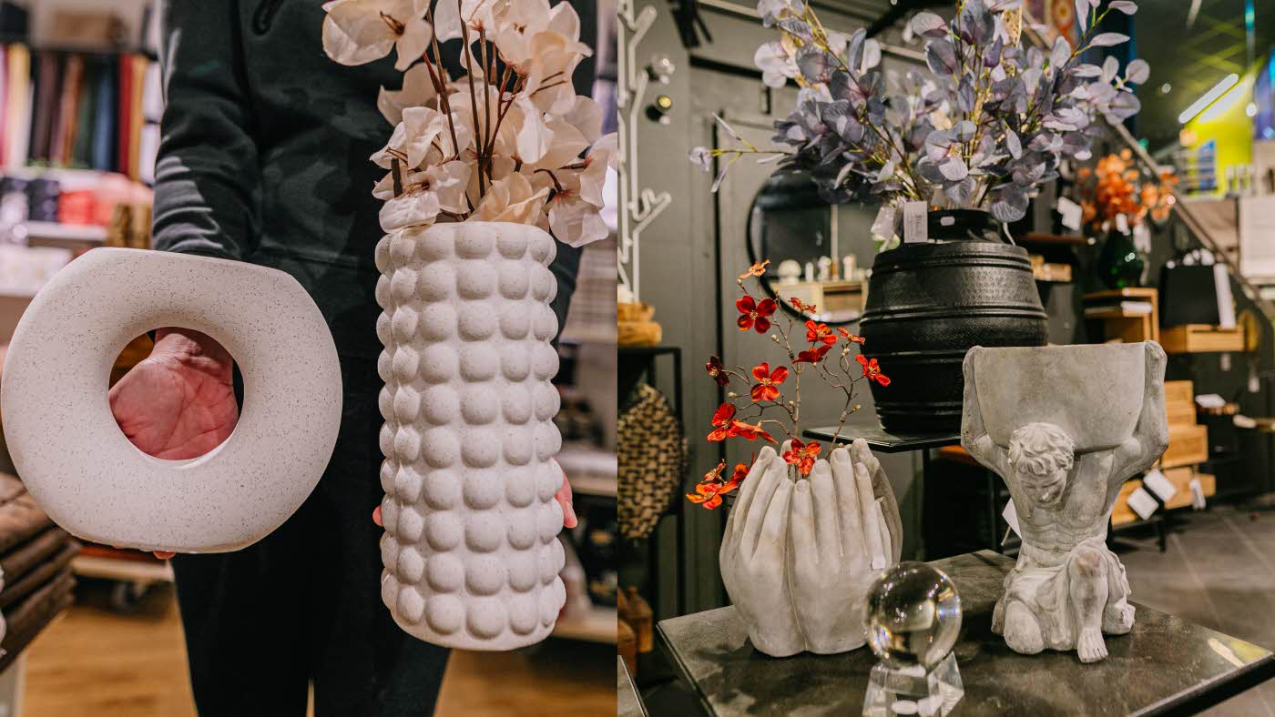Produkter i stein og naturelementer fra Princess og Sense of Style