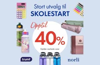 Norli Stort utvalg til skolestart -40% *gjelder merkede varer