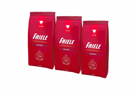 3 poser Friele filtermalt frokostkaffe 250 g