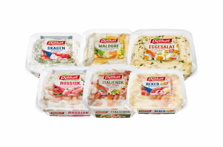 Forskjellige delikat påleggsalater