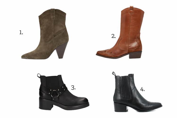 Produktbilde av fire forskjellige boots