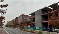 Bilde fra gateplan av Skårersletta 65 under konstruksjon