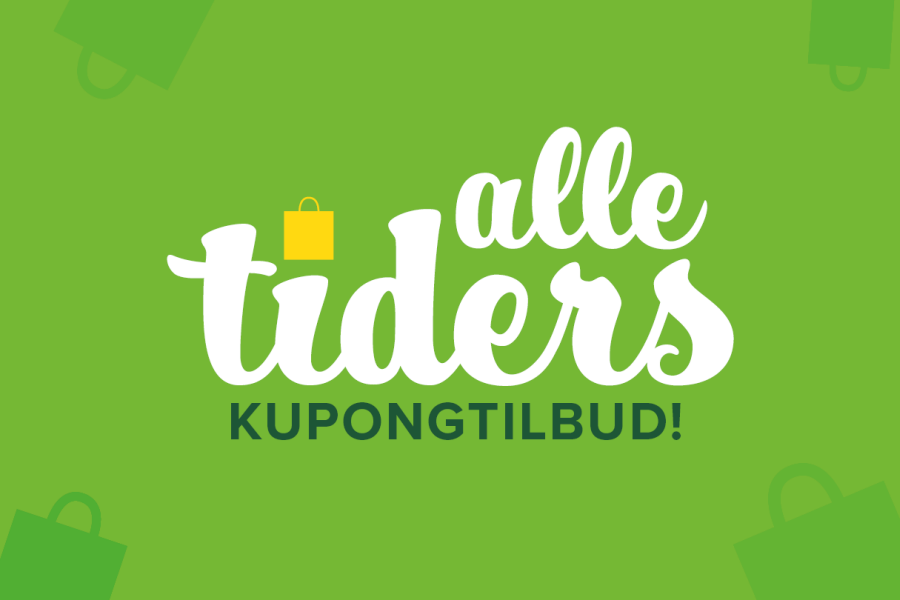 alle tiders kupongtilbud på grønn bakgrunn