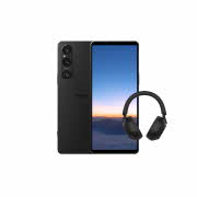 sort smarttelefon med hodetelefon