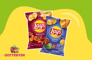 bilde av 2 diverse chips fra lays
