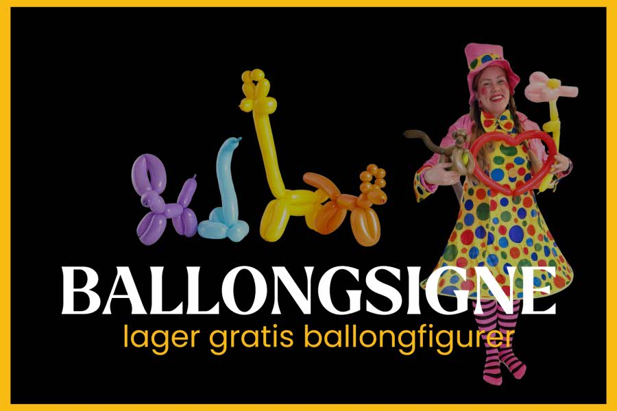 En klovn og ballongfigurer