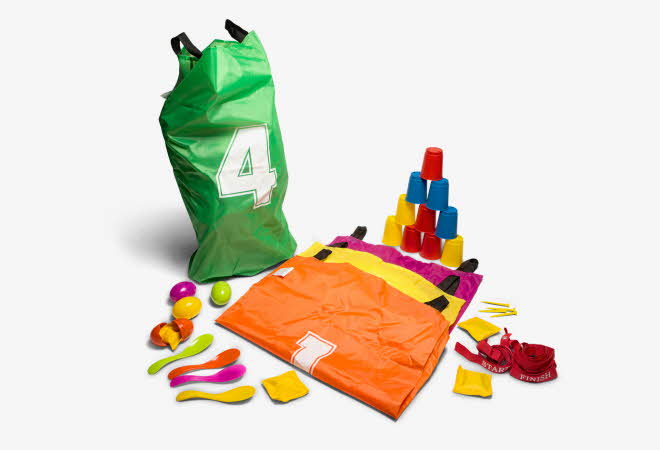 Party kit med ulike leker fra Sprell