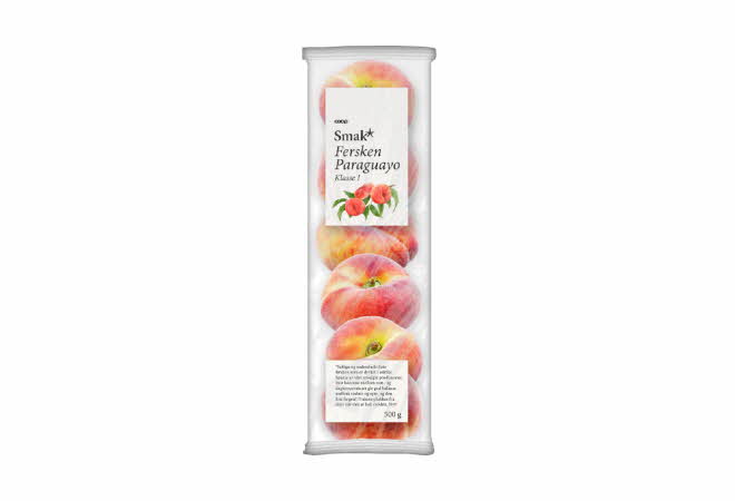 En pakke med fersken Paraguayo fra Smak*
