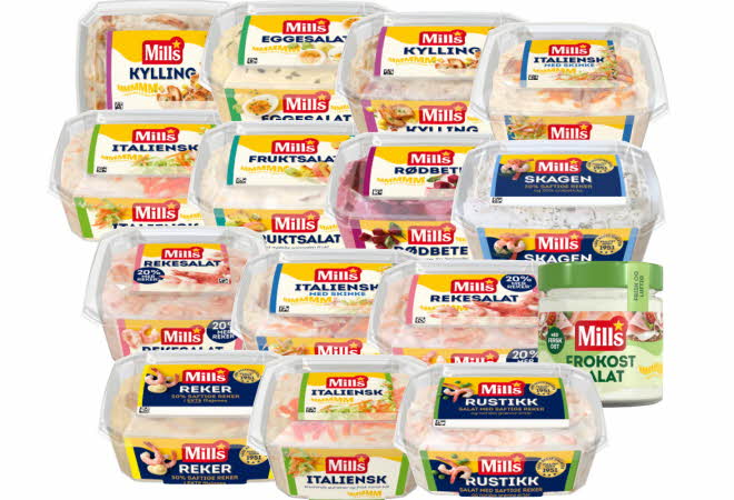 bilde av diverse mills produkter