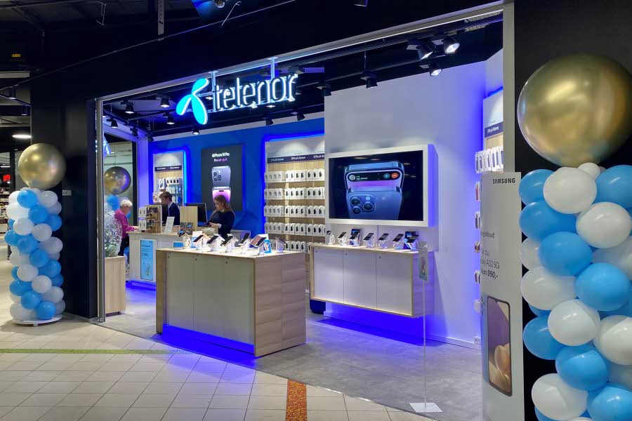 Fasade av telenorbutikken