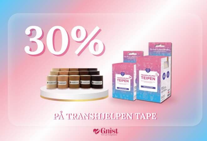 -30% på Transhjelpen Tape