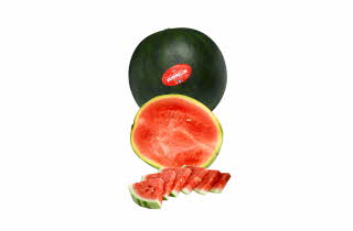 Oppkuttet, halv og hel vannmelon