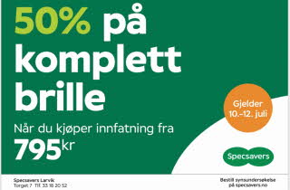Hvitt og grønt bilde med hvit tekst
