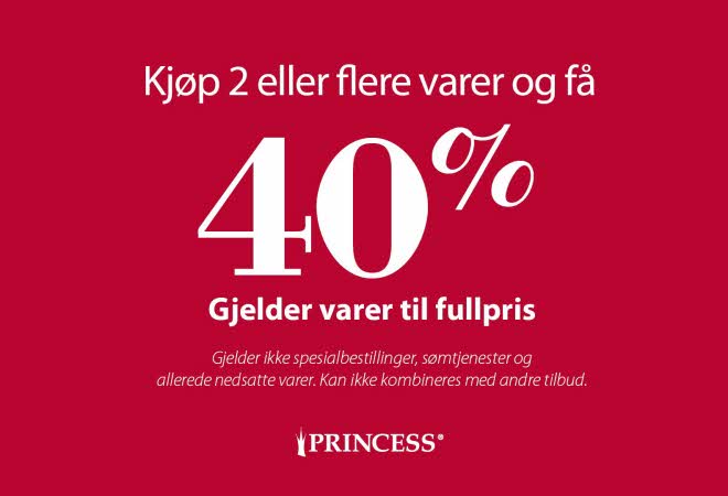 Kjøp 2 eller flere varer og få 40% rabatt på varer til fullpris 