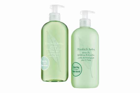 to flasker med dusjsåpe og body lotion