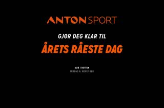 Anton sport gjør deg klar til årets råeste dag kun i butikk lørdag 8. november