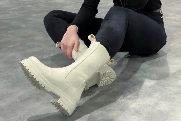 chunky boots hvite