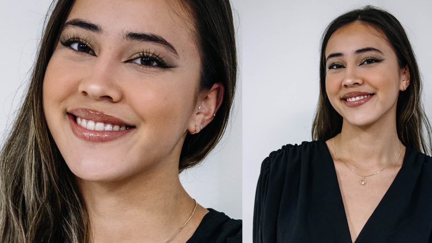 Dame med øyesminke