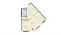 Plantegning leilighet i Diagonale
