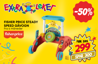 Fisher Price Steady Speed Gåvogn, før 599,- NÅ 299,-