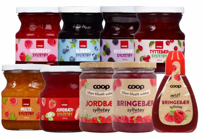 Flere syltetøy fra Coop