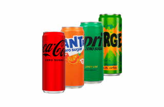 Cola, Fanat, Sprite og Urge brusboks
