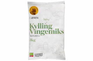 En pose med kyllingvingemiks fra Den Stolte Hane