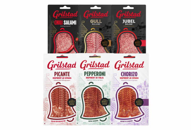 Seks forskjellige spekemat fra Grilstad