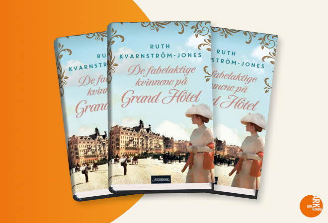 Tre eksemplarer av boken «De fabelaktige kvinnene på Grand Hôtel».
