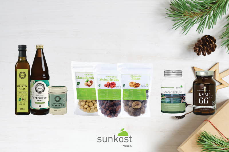 olje, tørket frukt, kosttilskudd og krydder fra Helios