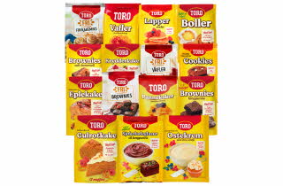Stort utvalg av Toro bakemiks produkter.