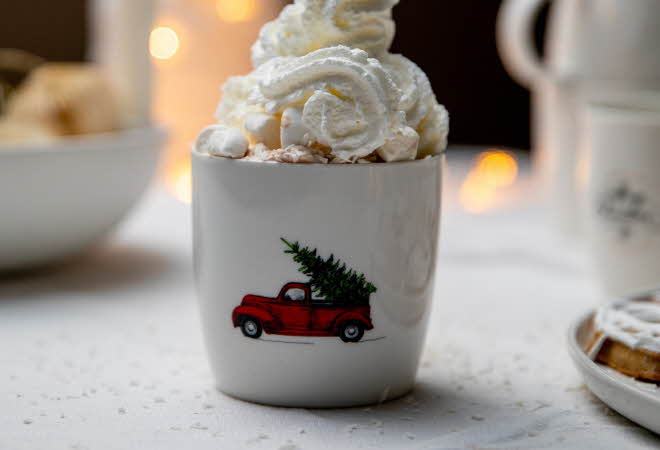 Kopp med krem på toppen