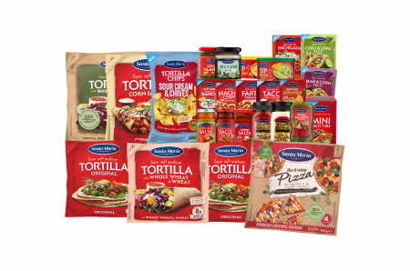 Tacosaus, tortilla, krydder fra Santa Maria Tex Mex