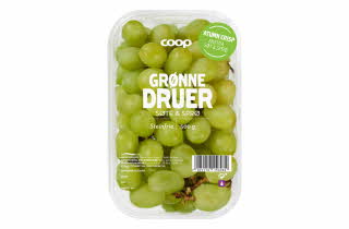 En kurv med grønne druer fra Coop