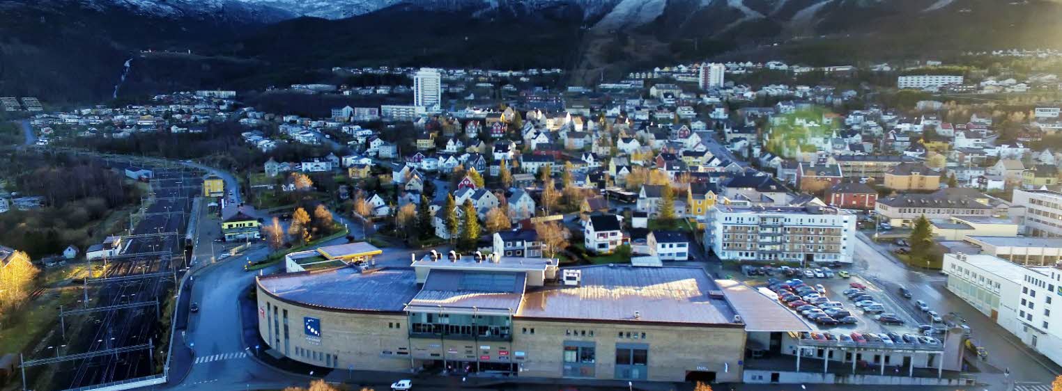 Oversiktsbilde av Narvik Storsenter