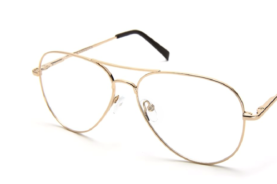 Briller med tynn gullkant fra D. Arnesen, produktbilde