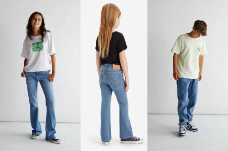 Barn med jeans