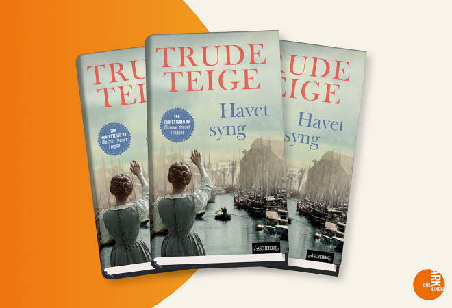 Tre bøker med "Havet syng" av Trude Teige
